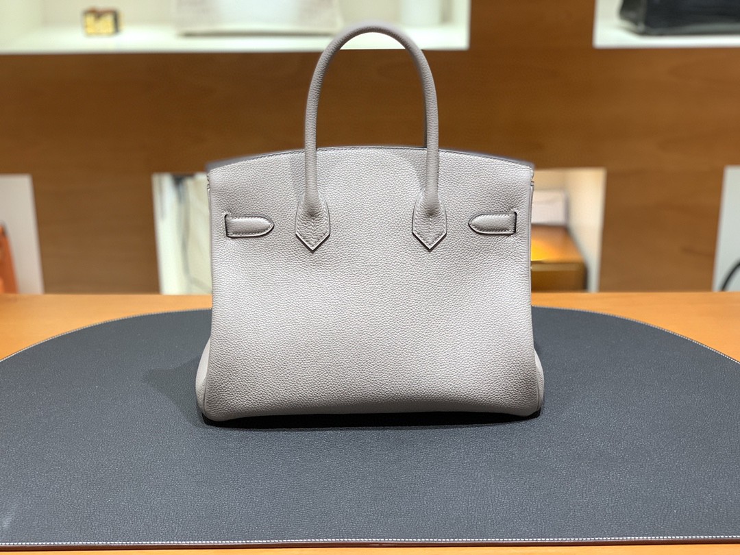 Hermès（爱马仕）Birkin 铂金包 Togo M8 沥青灰 金扣 30cm