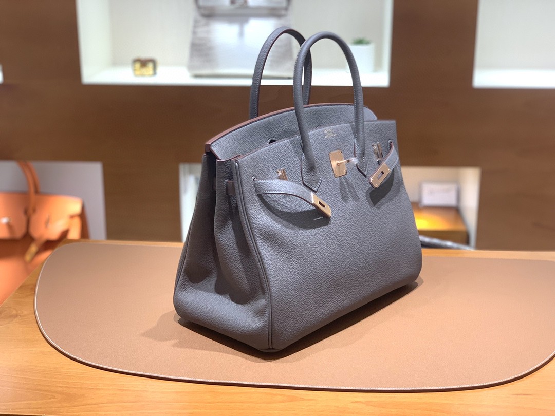 Hermès（爱马仕）Birkin 铂金包 Togo 8F 锡器灰 玫瑰金扣 35cm