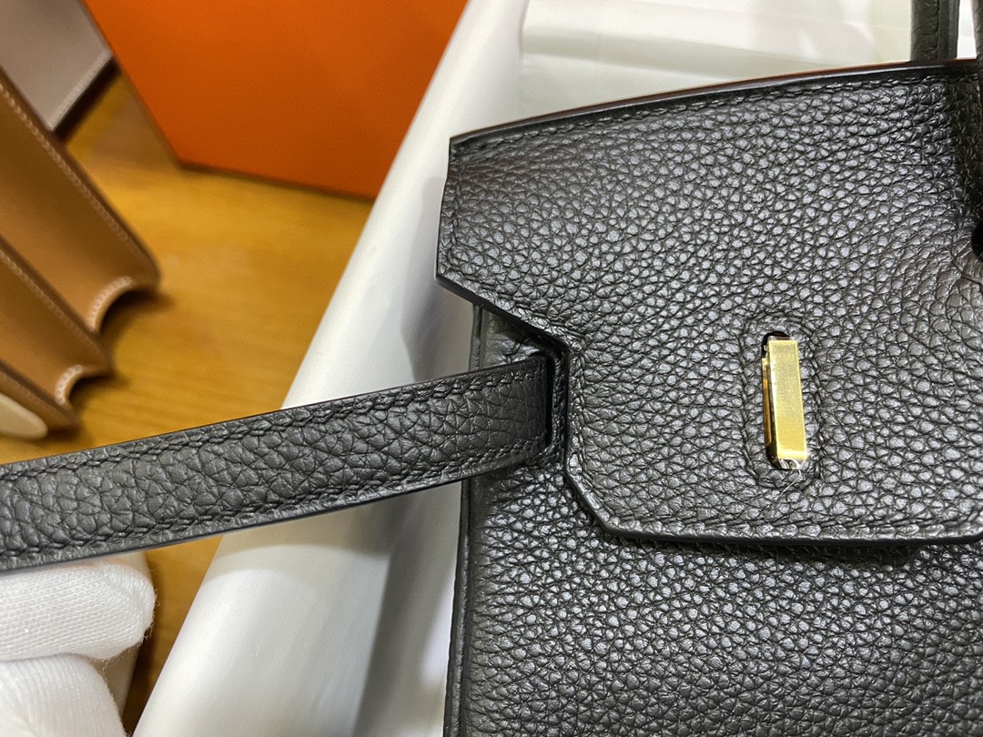 Hermès（爱马仕）Birkin 铂金包 Togo 黑色 金扣 25cm