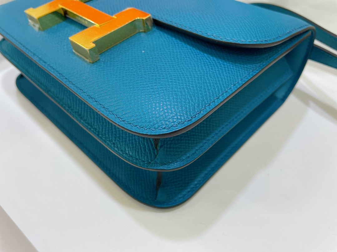 Hermès（爱马仕）Constance 康康 epsom 深邃蓝 金扣 19cm