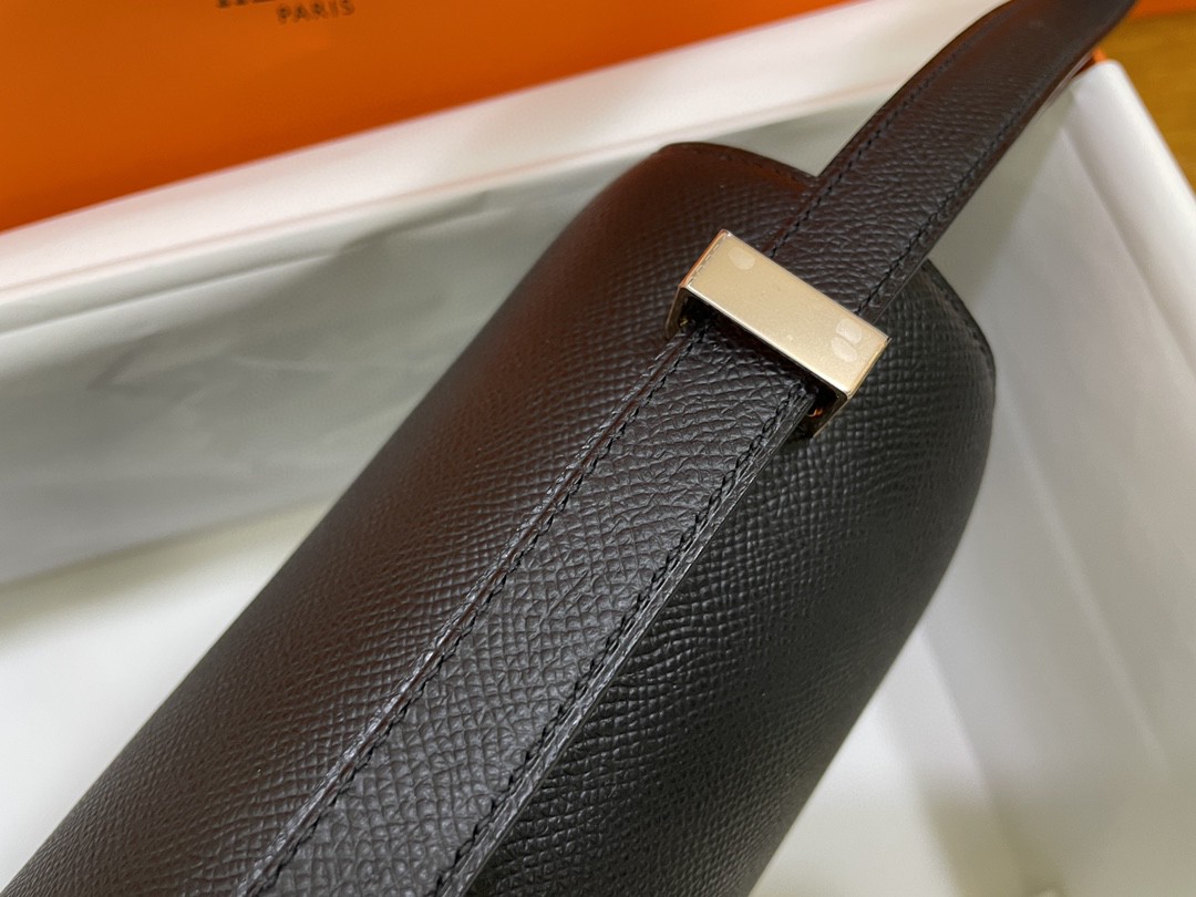 Hermès（爱马仕）Constance 康康 Epsom 黑色 玫瑰金扣 24cm