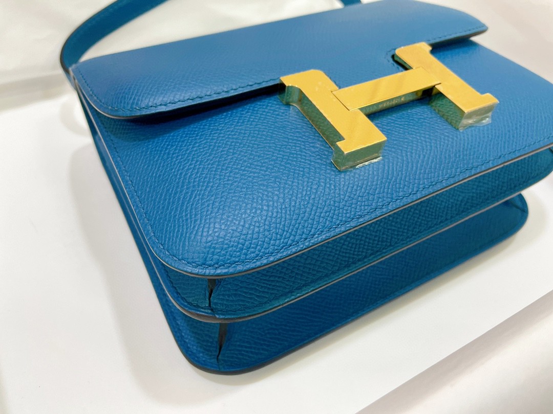 Hermès（爱马仕）Constance 康康 epsom 伊兹密尔蓝 金扣 19cm
