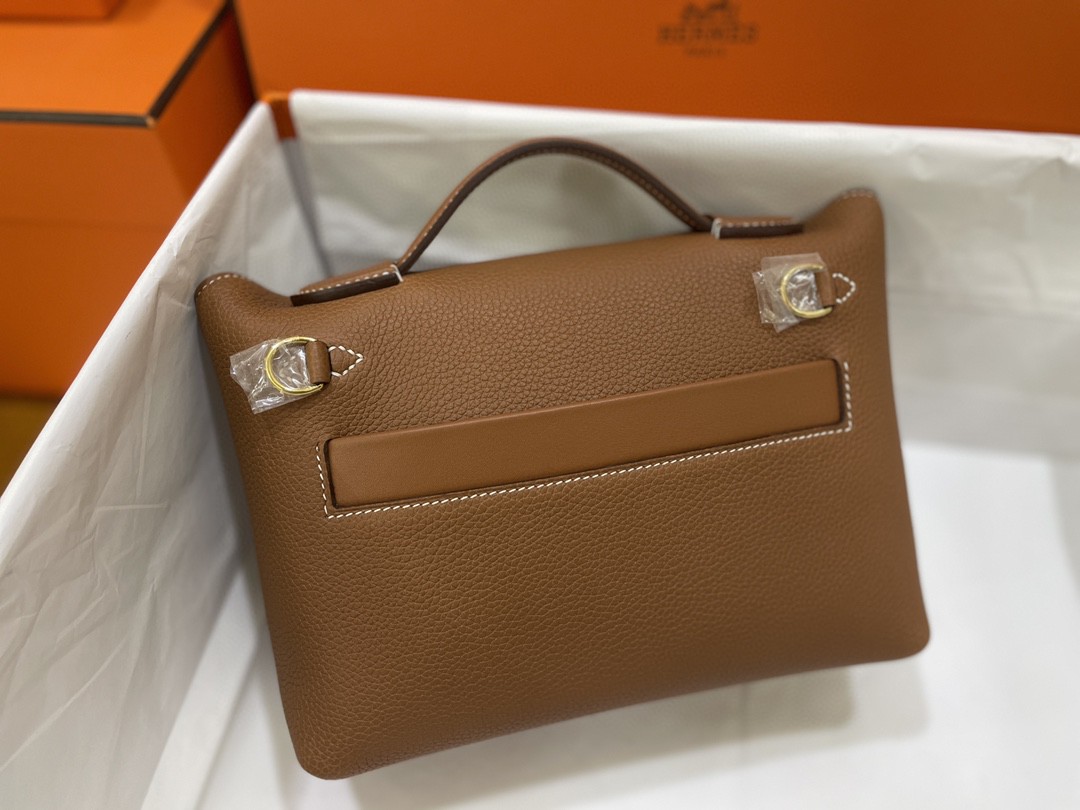 Hermès（爱马仕）mini kelly 2424 ever color 拼 swift 金棕色 金扣 21cm