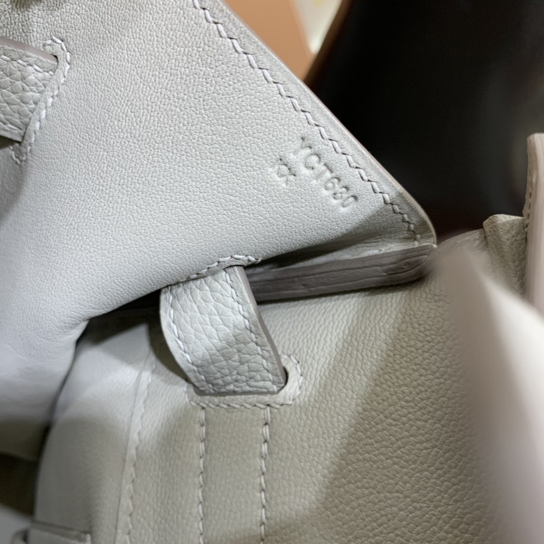 Hermès（爱马仕）Birkin 铂金包 Togo 珍珠灰 金扣 35cm