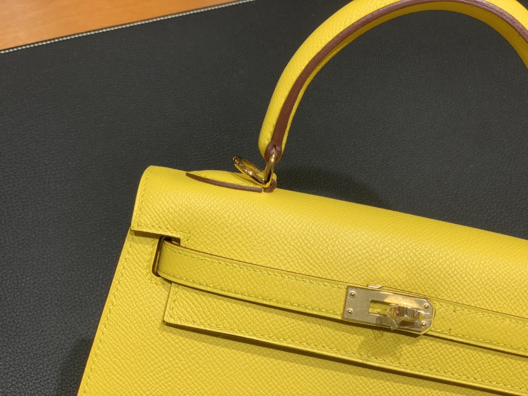 Hermès（爱马仕）Kelly 凯莉包 Epsom 那不勒斯黄 金扣 25cm