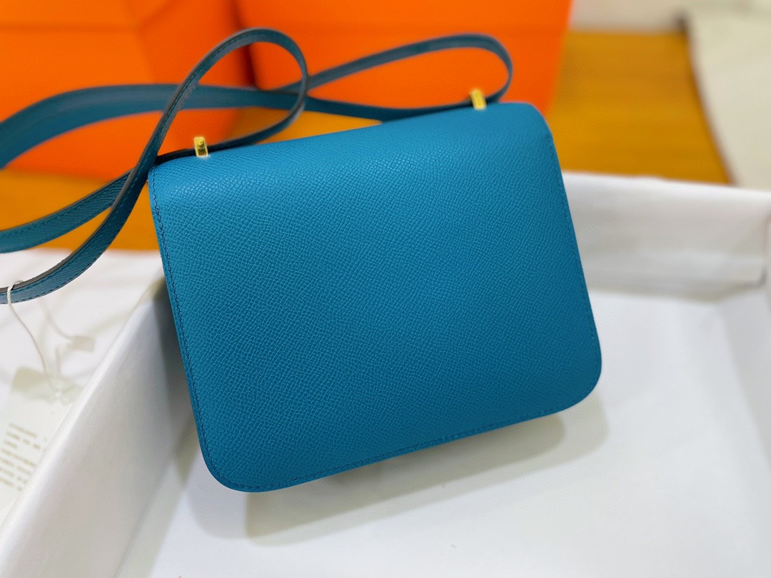 Hermès（爱马仕）Constance 康康 epsom 深邃蓝 金扣 19cm