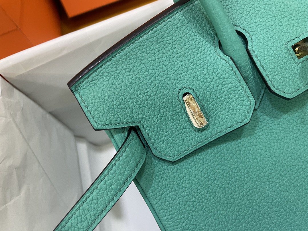 Hermès（爱马仕）Birkin 铂金包 Togo 维罗纳绿 银扣 25cm
