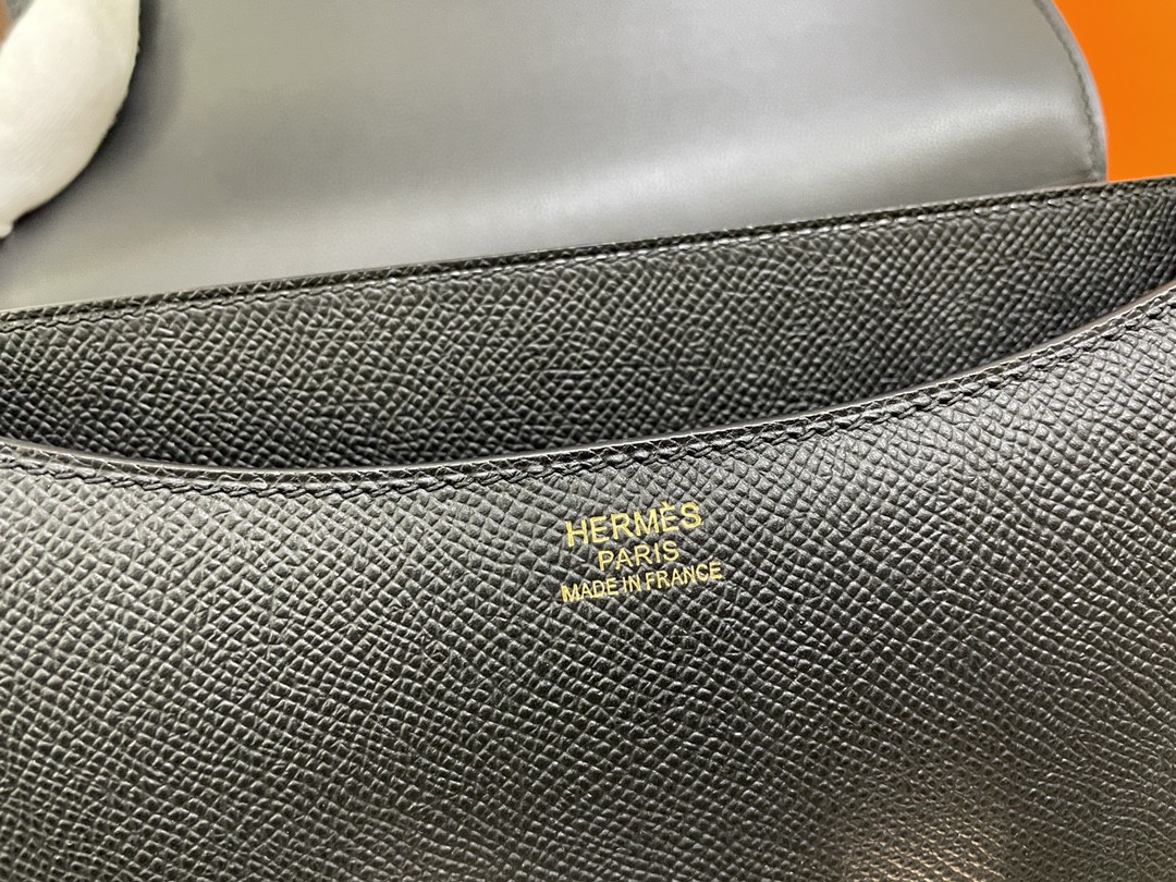 Hermès（爱马仕）Constance 康康 Epsom 黑色 玫瑰金扣 24cm
