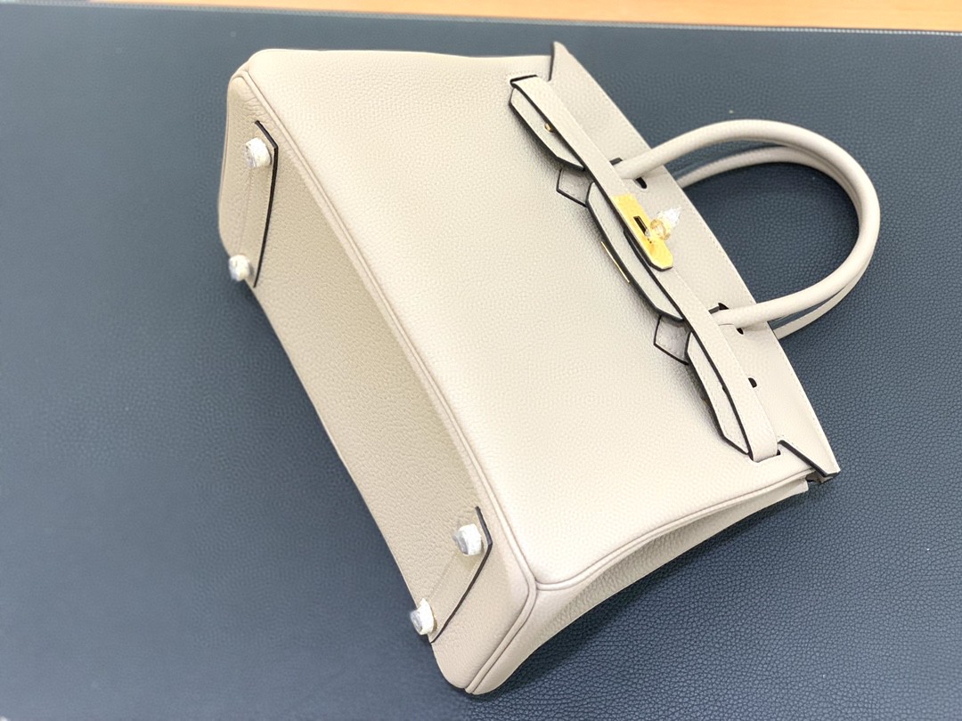Hermès（爱马仕）Birkin 铂金包 togo皮 斑鸠灰 金扣 30cm