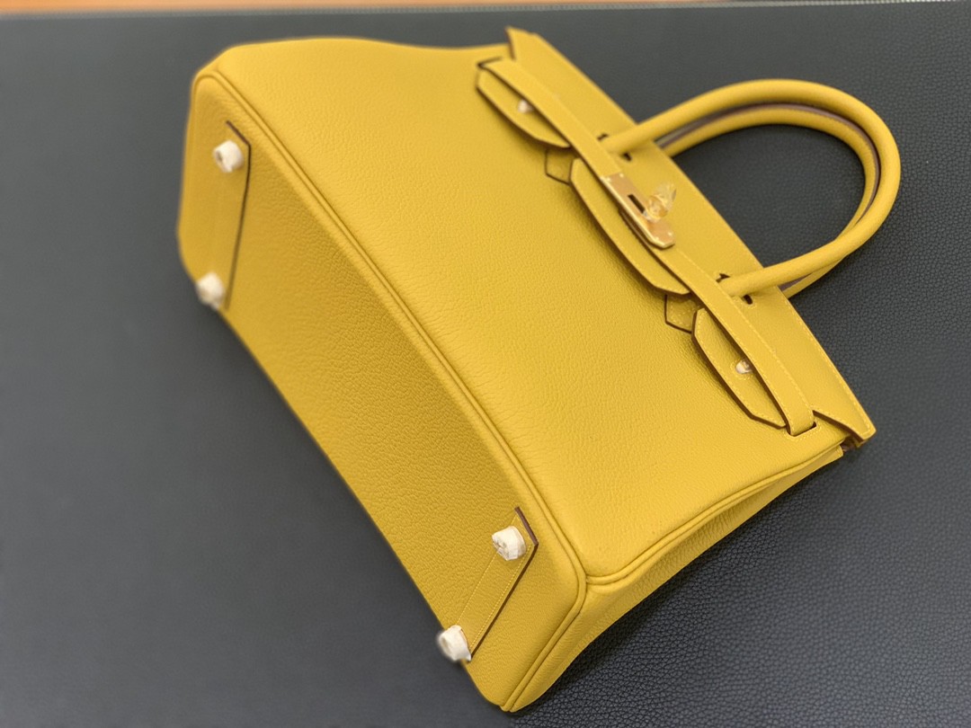 Hermès（爱马仕）Birkin 铂金包 togo皮 琥珀黄 金扣 30cm