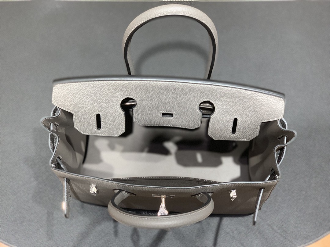 Hermès（爱马仕）Birkin 铂金包 togo皮 锡器灰 银扣 30cm