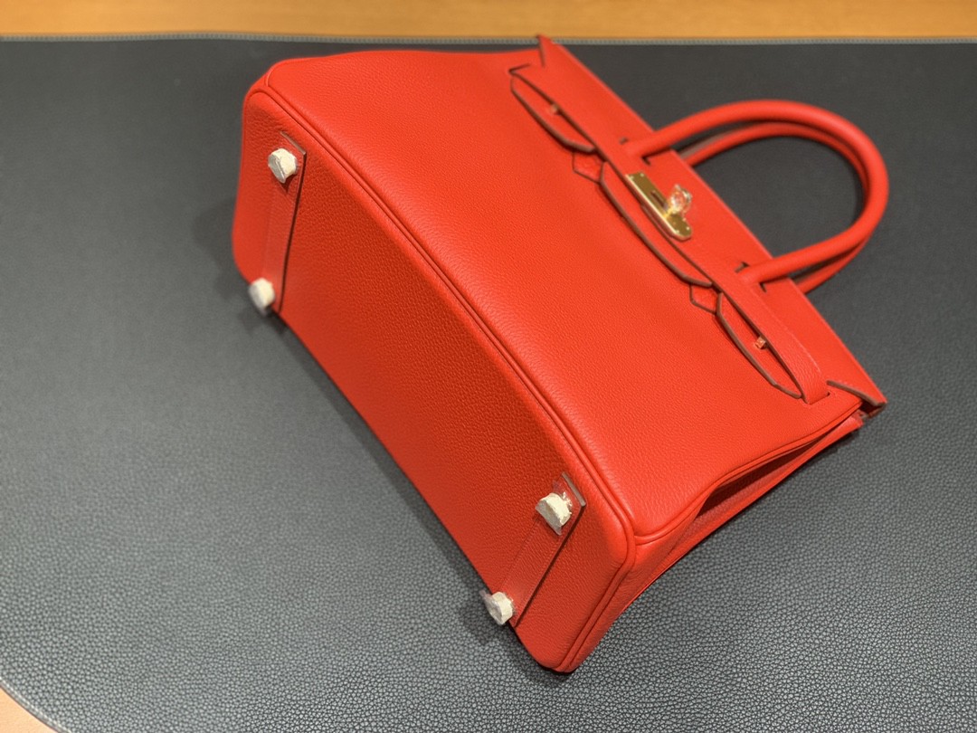 Hermès（爱马仕）Birkin 铂金包 togo皮 S5 番茄红 金扣 30cm