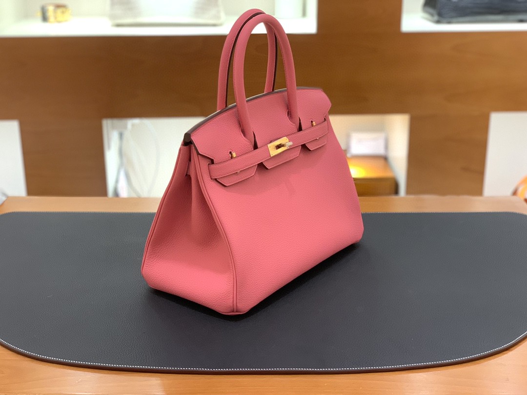 Hermès（爱马仕）Birkin 铂金包 togo皮 唇膏粉 金扣 30cm