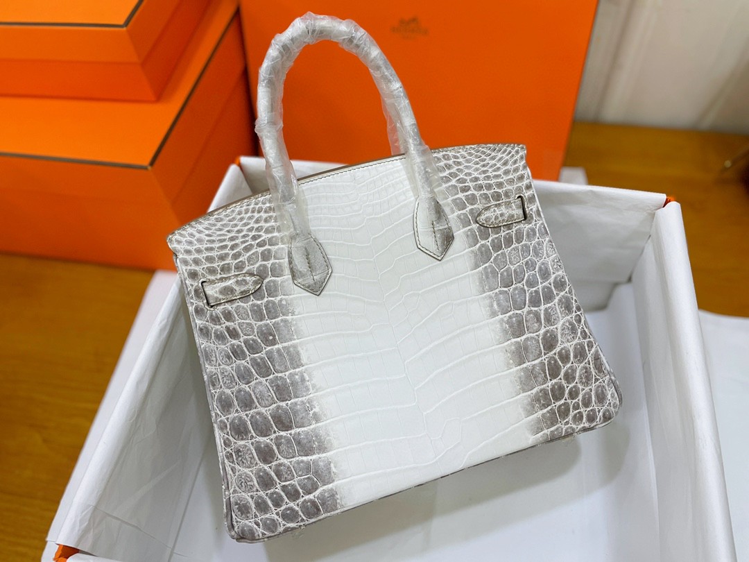 Hermès（爱马仕）Birkin 铂金包 尼罗鳄 喜马拉雅 银扣 30cm