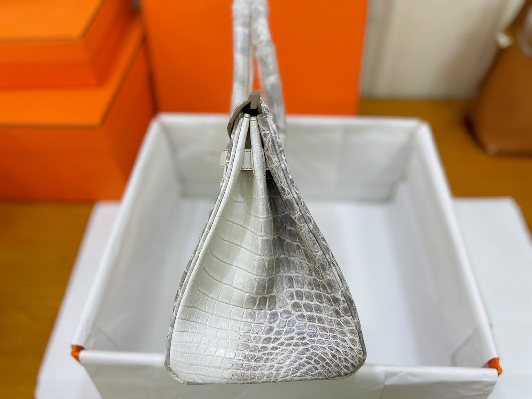 Hermès（爱马仕）Birkin 铂金包 尼罗鳄 喜马拉雅 银扣 30cm