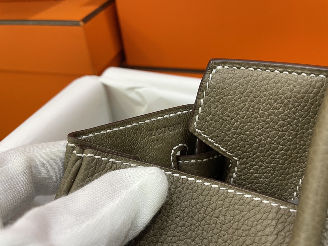 Hermès（爱马仕）Birkin 铂金包 togo 大象灰 银扣 25cm