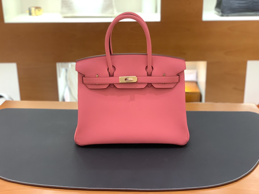 Hermès（爱马仕）Birkin 铂金包 togo皮 唇膏粉 金扣 30cm