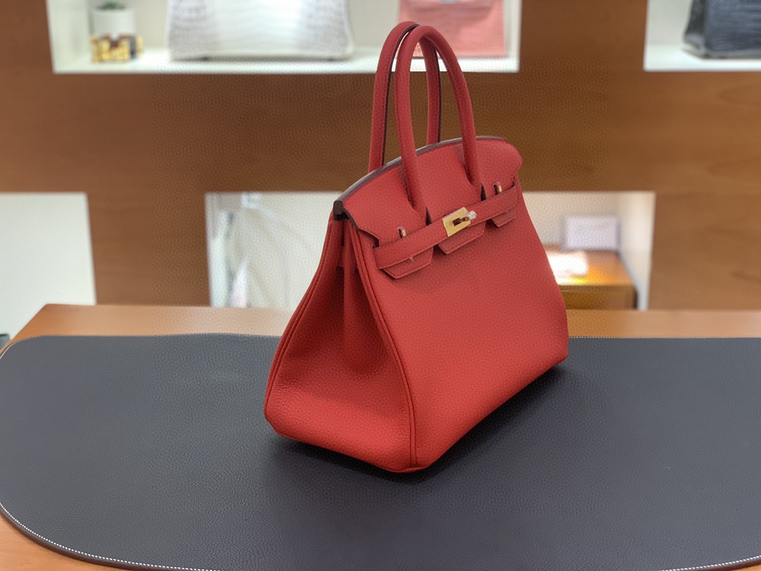 Hermès（爱马仕）Birkin 铂金包 togo皮 S5 番茄红 金扣 30cm
