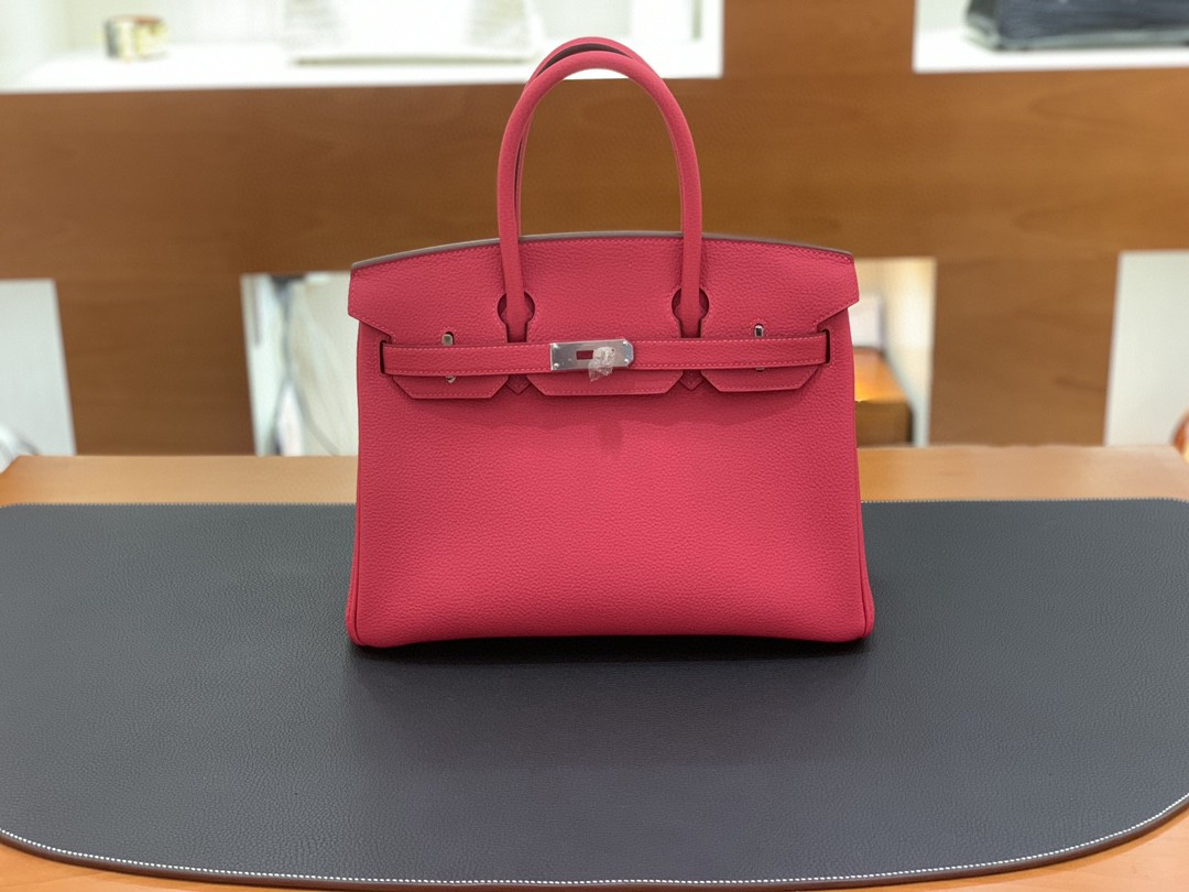 Hermès（爱马仕）Birkin 铂金包 togo皮 极致粉 银扣 30cm