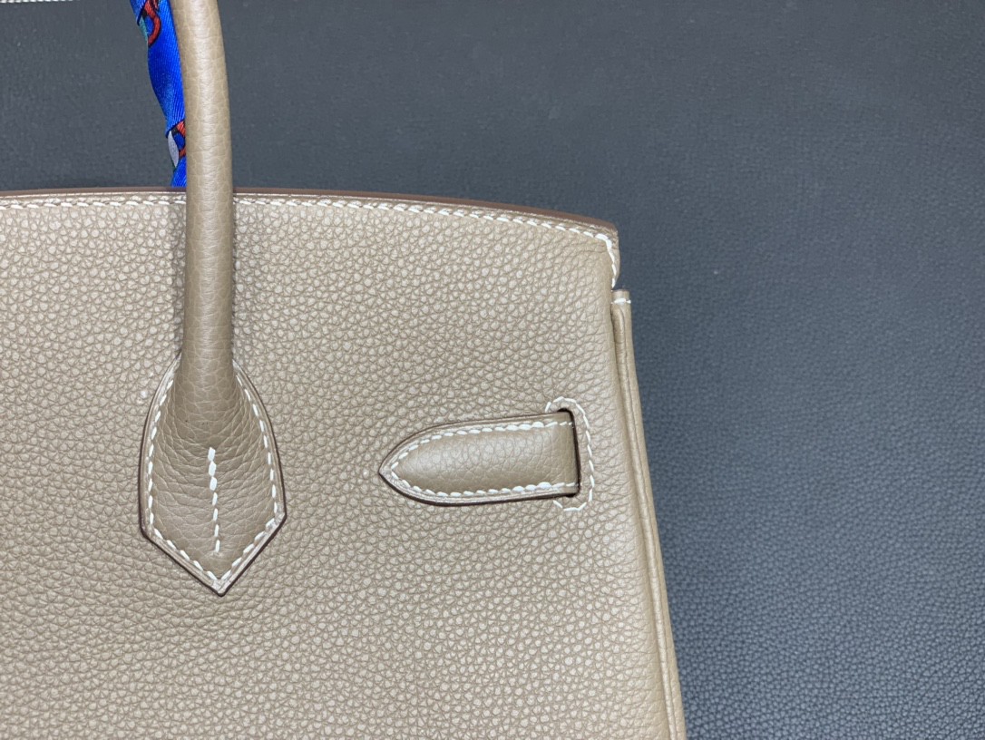 Hermès（爱马仕）Birkin 铂金包 togo皮 大象灰 金扣 30cm