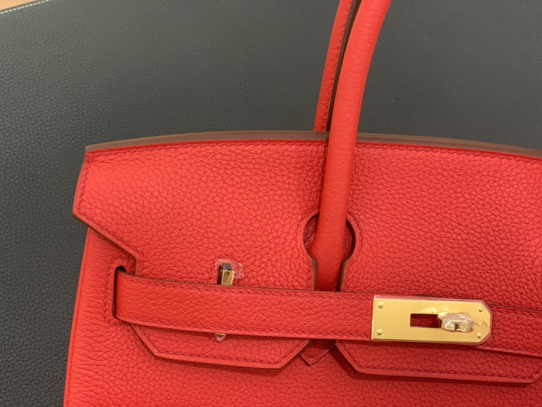Hermès（爱马仕）Birkin 铂金包 togo皮 S5 番茄红 金扣 30cm