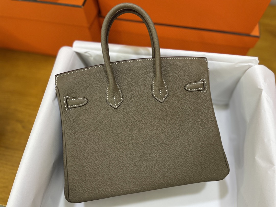 Hermès（爱马仕）Birkin 铂金包 togo 大象灰 银扣 25cm