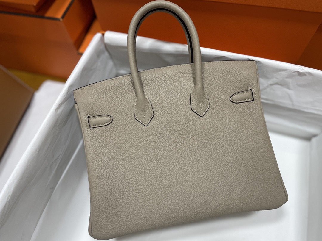 Hermès（爱马仕）Birkin 铂金包 togo 斑鸠灰 玫瑰金扣 25cm