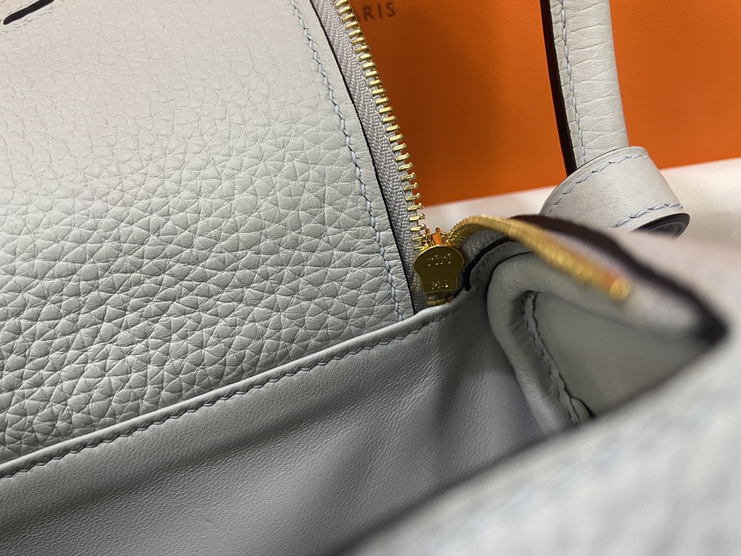 Hermès（爱马仕）Mini lindy 迷你琳迪 TC皮 T0 圣杯蓝 金扣 20cm