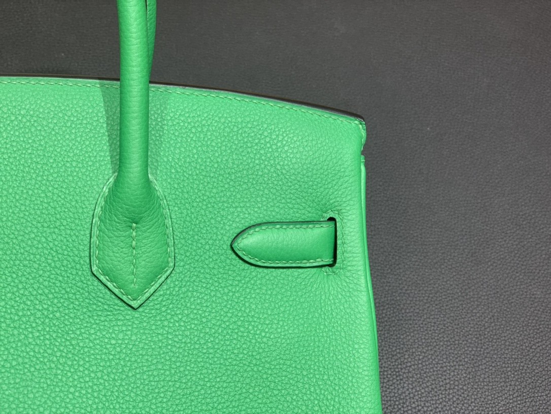 Hermès（爱马仕）Birkin 铂金包 togo皮 1K 竹子绿 金扣 30cm
