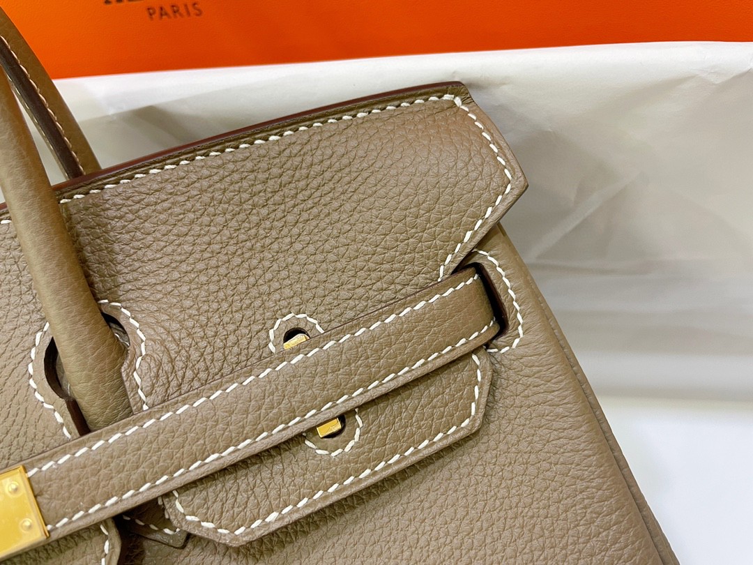 Hermès（爱马仕）Birkin 铂金包 togo皮 大象灰 金扣 25cm