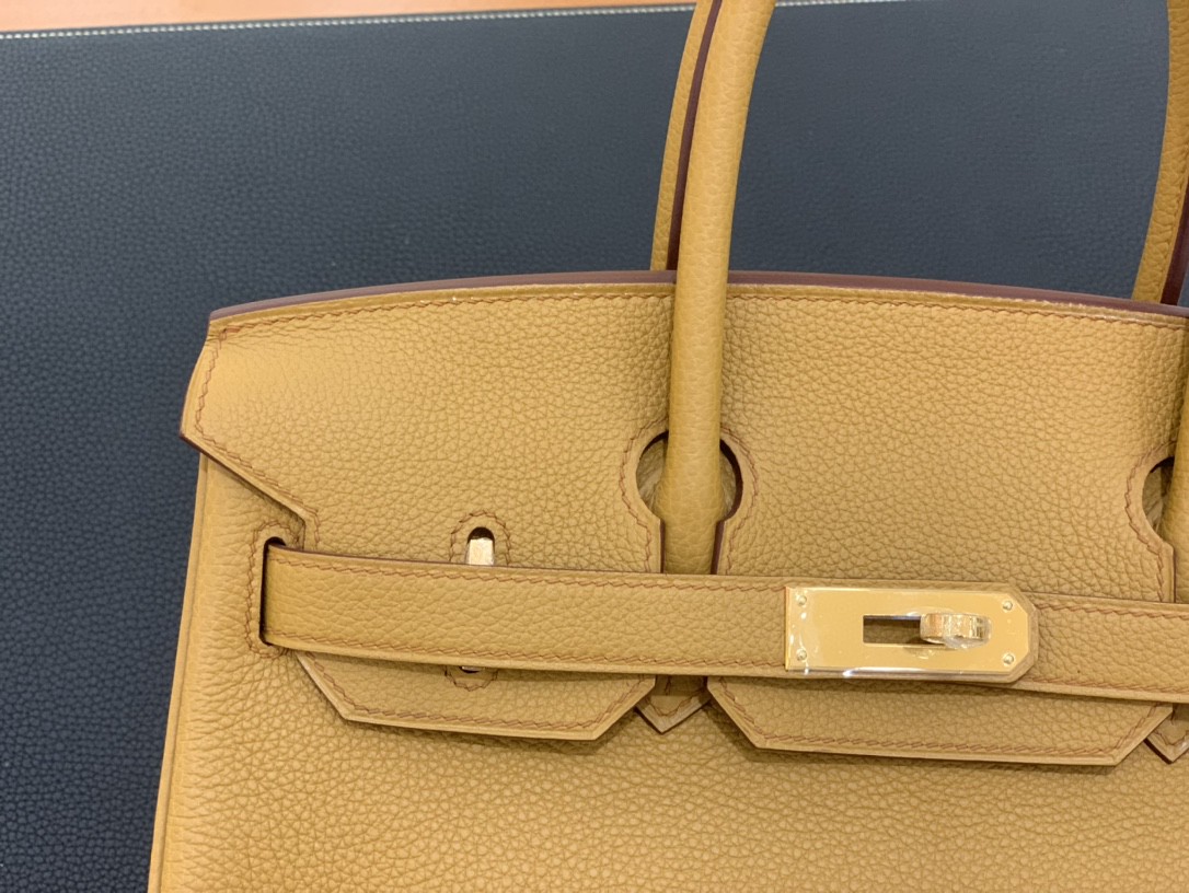 Hermès（爱马仕）Birkin 铂金包 togo皮 2S 芝麻色 金扣 30cm