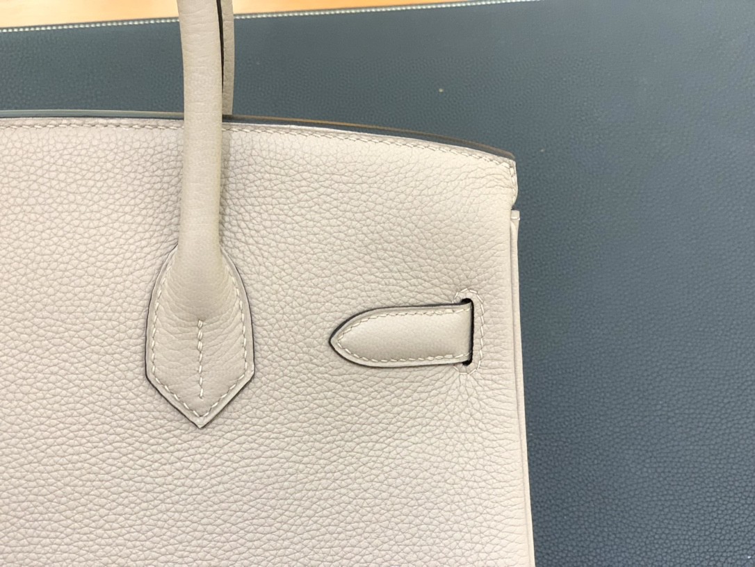 Hermès（爱马仕）Birkin 铂金包 togo皮 斑鸠灰 金扣 30cm