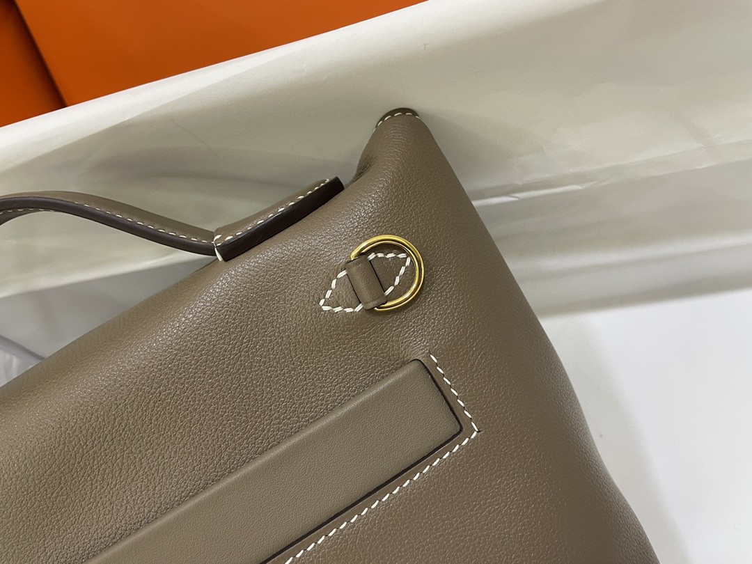 Hermès（爱马仕）mini 2424 ever color 拼 swift皮 大象灰 金扣 21cm