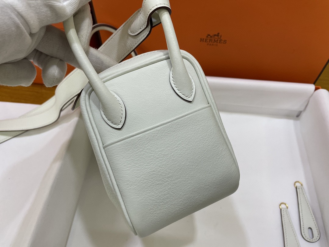 Hermès（爱马仕）Mini lindy 迷你琳迪 Swift i2 奶油白 金扣 20cm