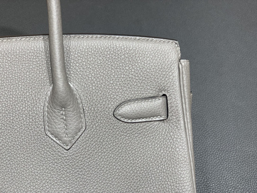 Hermès（爱马仕）Birkin 铂金包 togo皮 锡器灰 银扣 30cm
