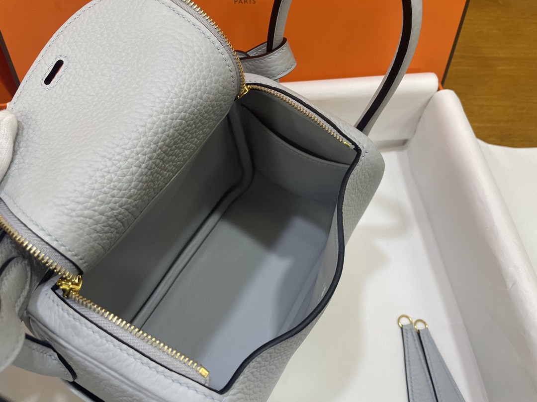 Hermès（爱马仕）Mini lindy 迷你琳迪 TC皮 T0 圣杯蓝 金扣 20cm