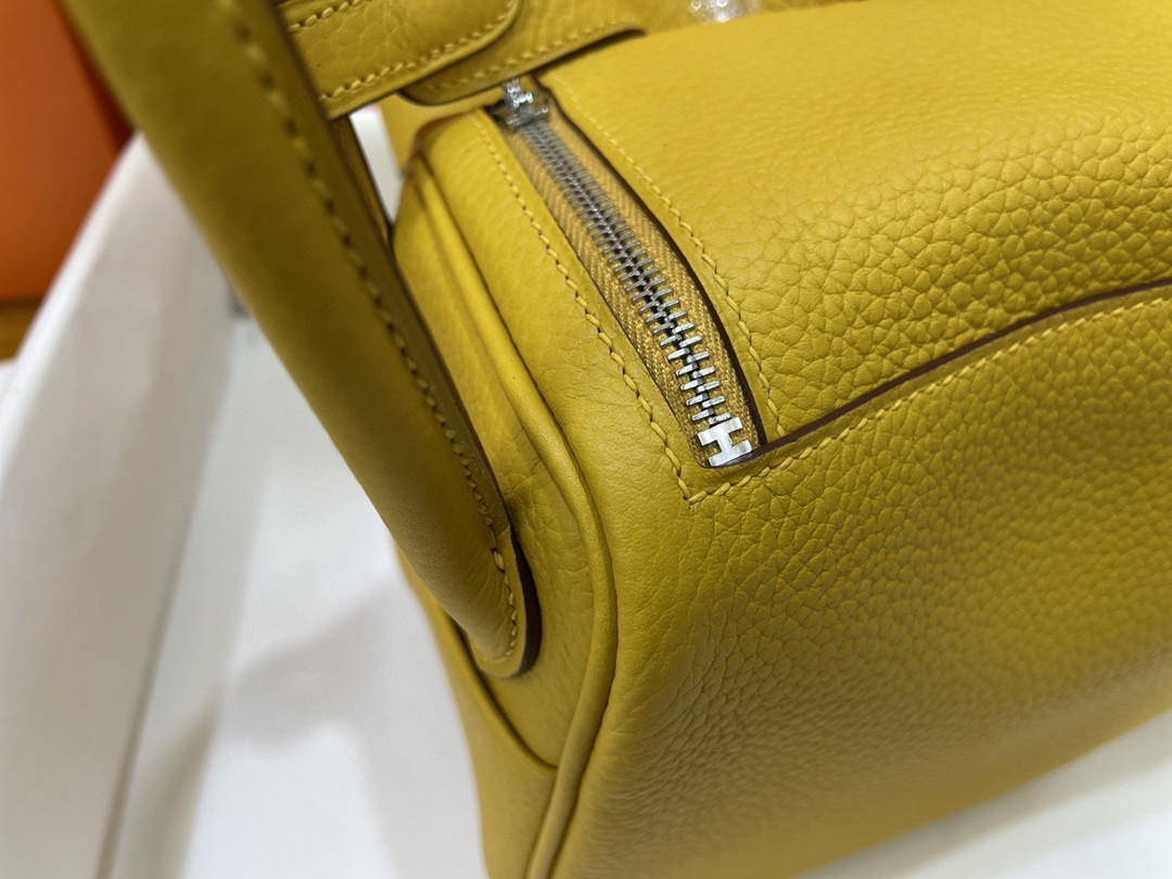 Hermès（爱马仕）Mini lindy 迷你琳迪 TC 9D 琥珀黄 银扣 20cm
