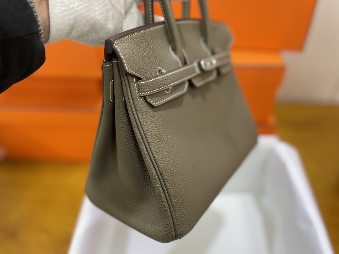 Hermès（爱马仕）Birkin 铂金包 togo 大象灰 银扣 25cm