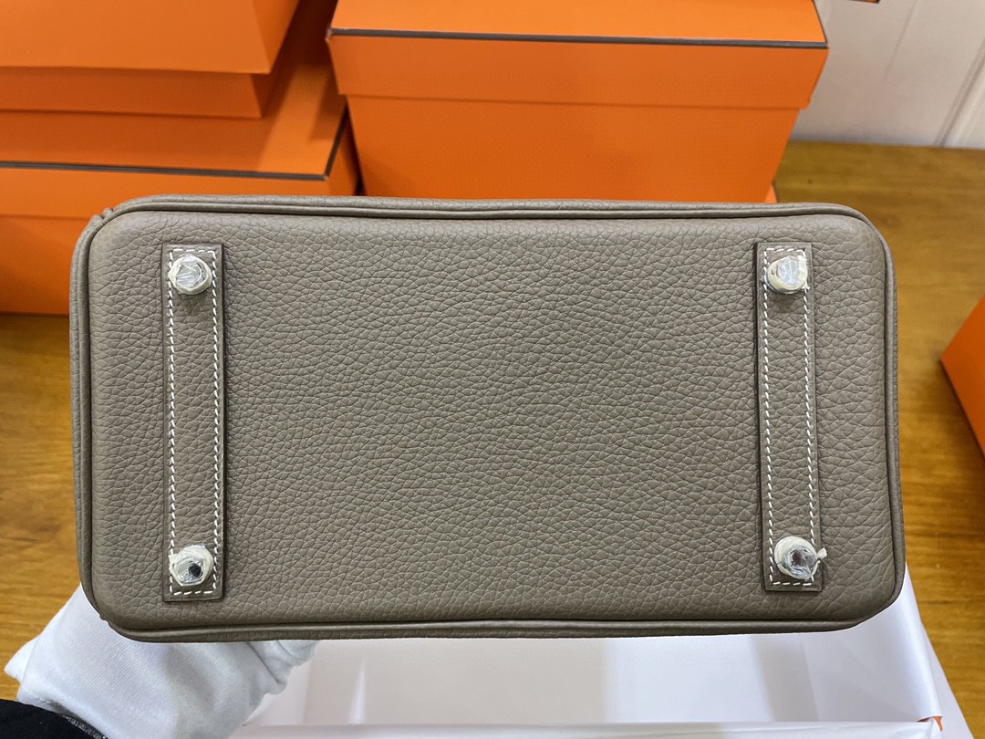 Hermès（爱马仕）Birkin 铂金包 togo 大象灰 银扣 25cm