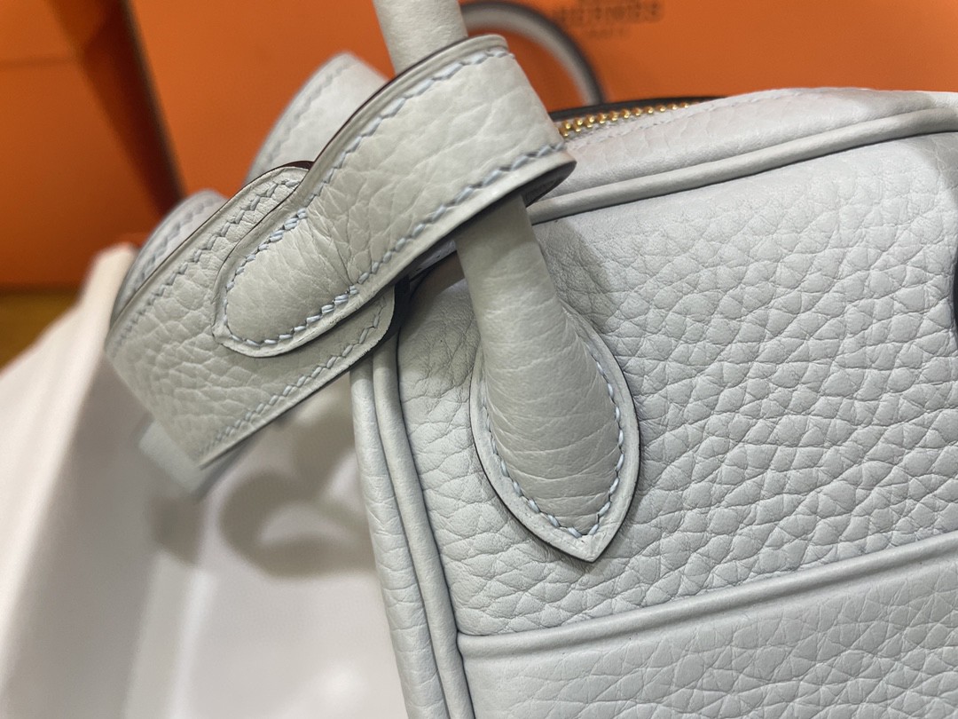 Hermès（爱马仕）Mini lindy 迷你琳迪 TC皮 T0 圣杯蓝 金扣 20cm