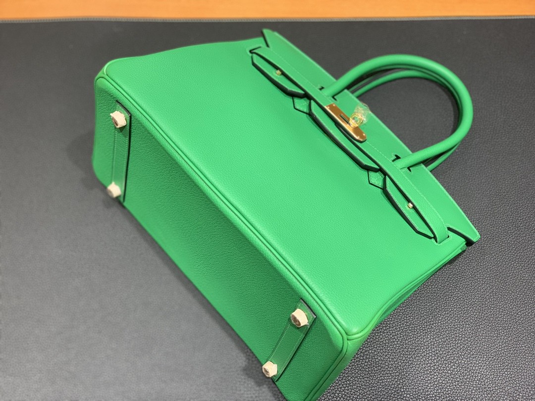 Hermès（爱马仕）Birkin 铂金包 togo皮 1K 竹子绿 金扣 30cm