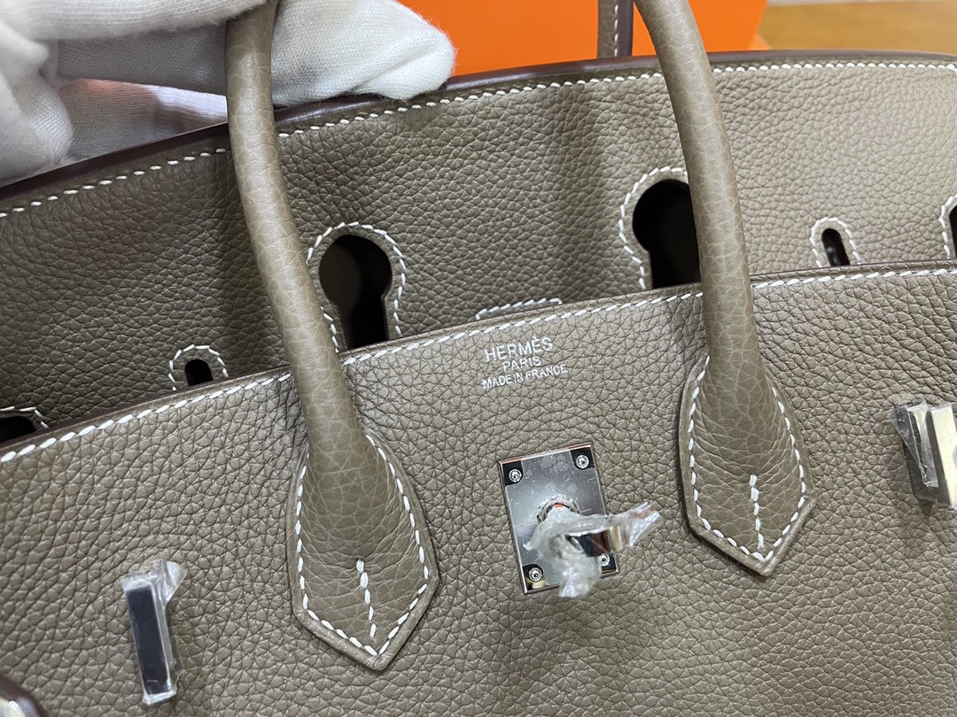 Hermès（爱马仕）Birkin 铂金包 togo 大象灰 银扣 25cm