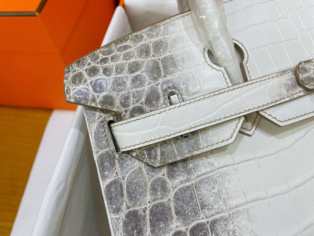 Hermès（爱马仕）Birkin 铂金包 尼罗鳄 喜马拉雅 银扣 30cm