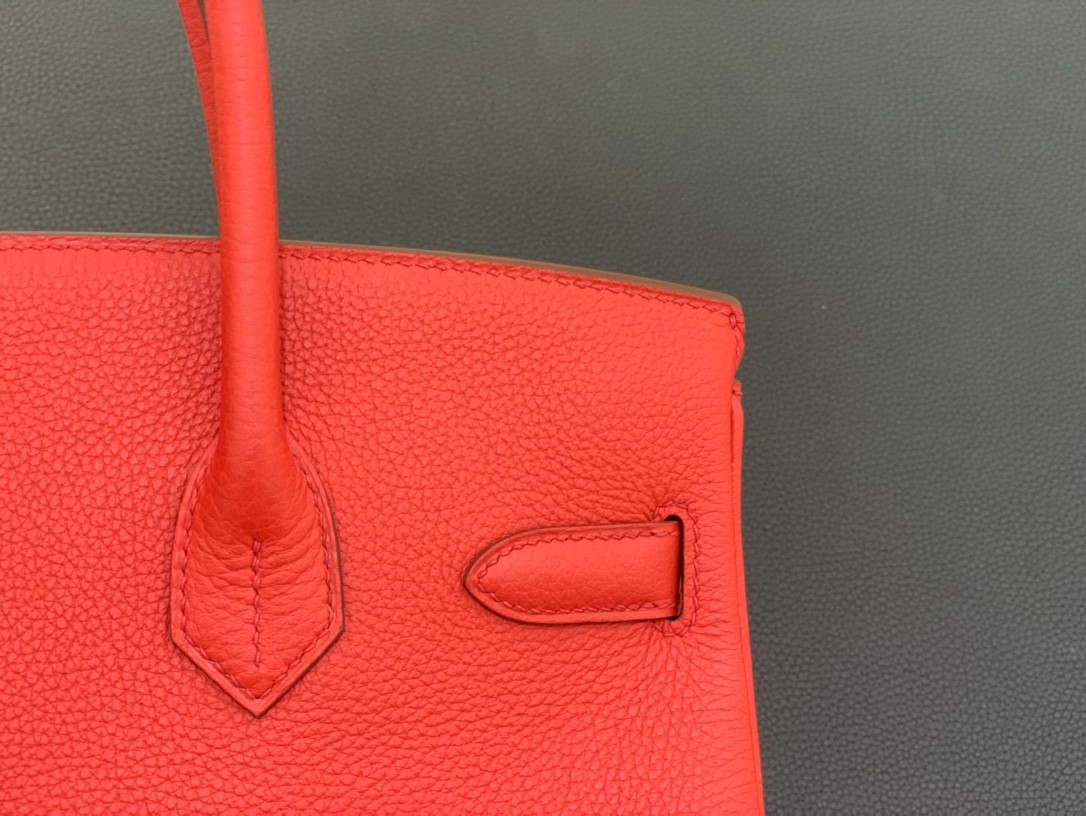 Hermès（爱马仕）Birkin 铂金包 togo皮 S5 番茄红 金扣 30cm