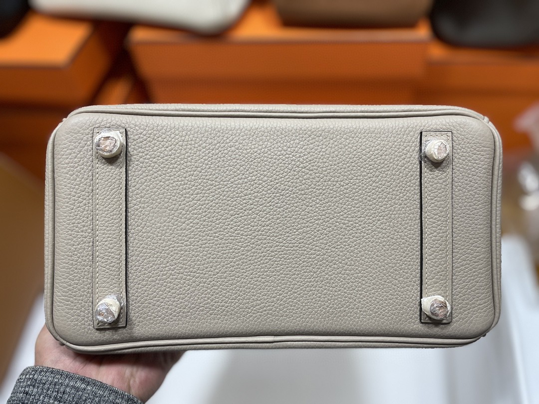 Hermès（爱马仕）Birkin 铂金包 togo 斑鸠灰 玫瑰金扣 25cm