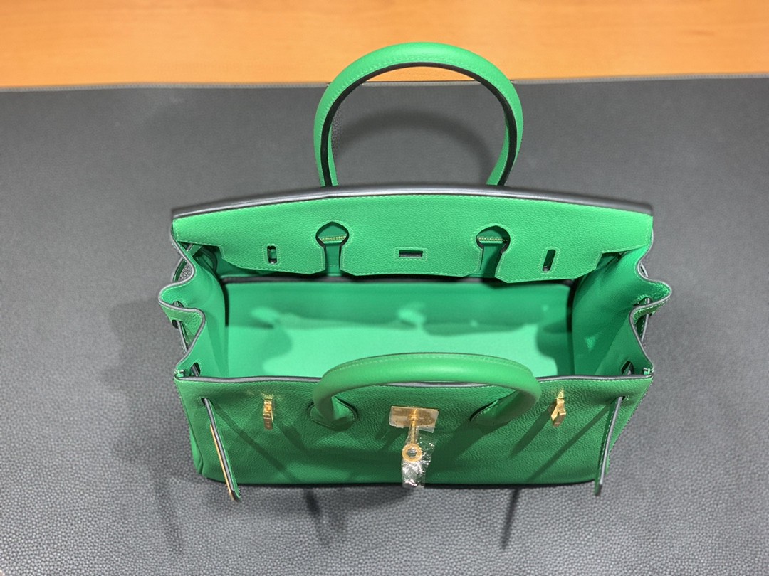 Hermès（爱马仕）Birkin 铂金包 togo皮 1K 竹子绿 金扣 30cm