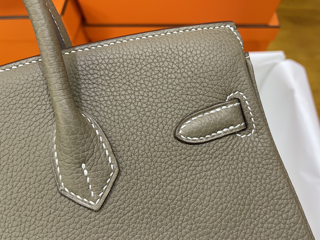 Hermès（爱马仕）Birkin 铂金包 togo 大象灰 银扣 25cm
