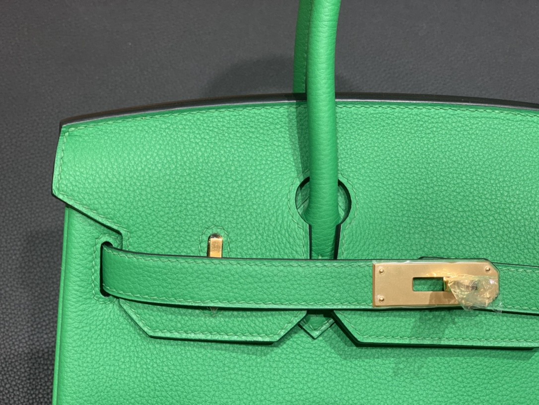 Hermès（爱马仕）Birkin 铂金包 togo皮 1K 竹子绿 金扣 30cm