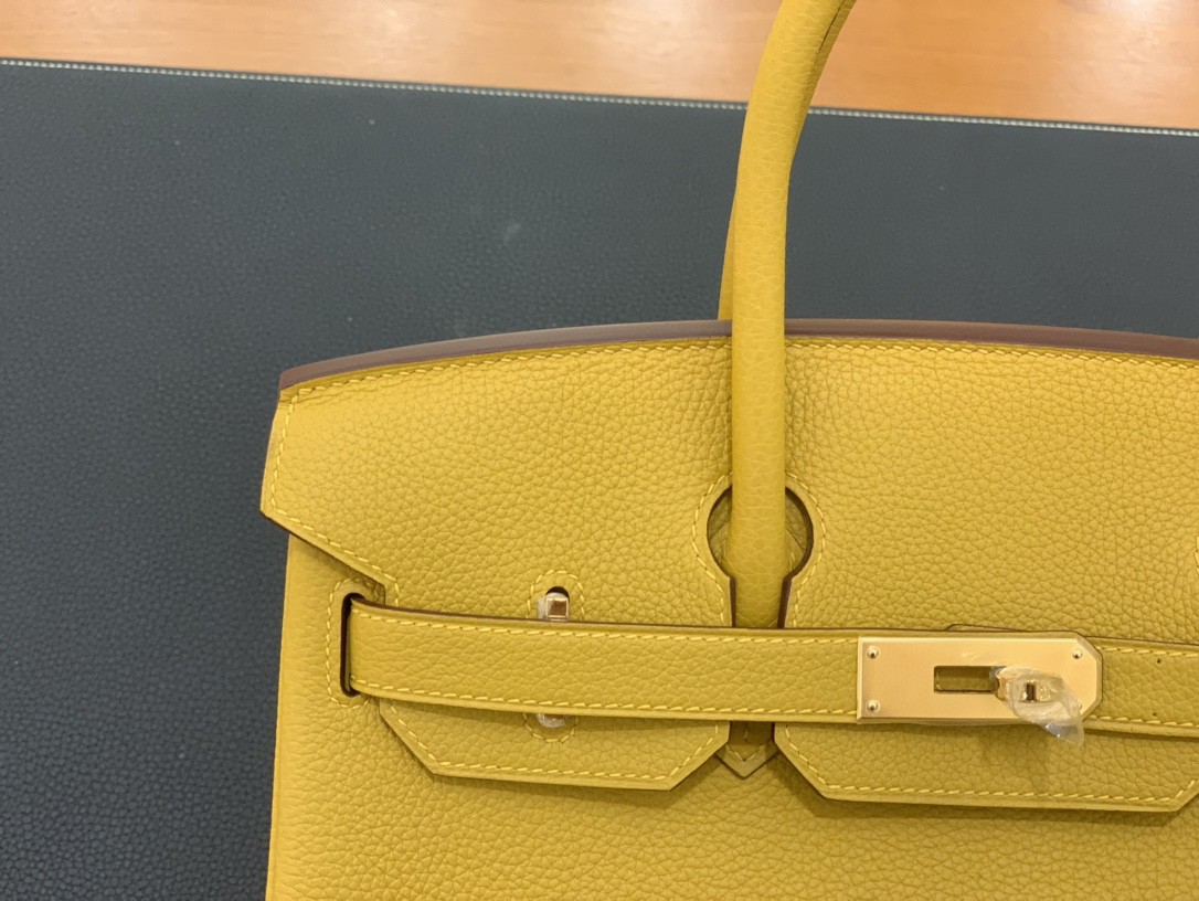Hermès（爱马仕）Birkin 铂金包 togo皮 琥珀黄 金扣 30cm