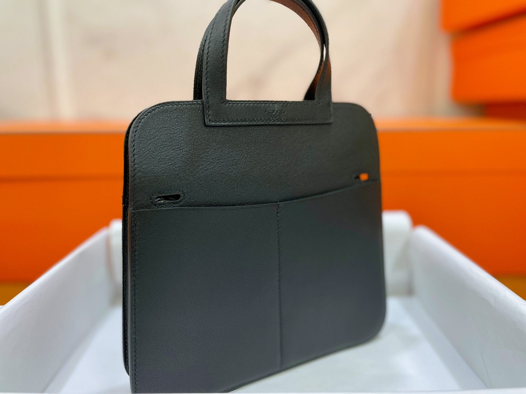 Hermès（爱马仕）mini halzan TC 黑色 银扣 22cm